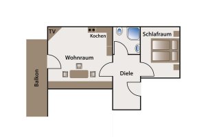 Ferienwohnung 2 – Grundriss